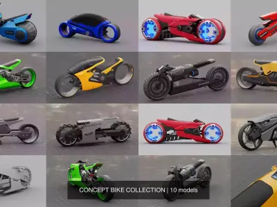 CONCEPT BIKE COLLECTION 3D Model Pack