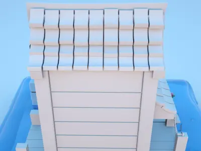 3d mill house model Low-poly 3D model