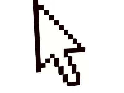 3D pixel computer mouse cursor Free 3D model