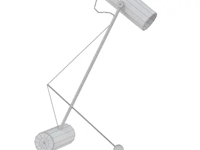 ed049 gold table lamp with metal base 3D model