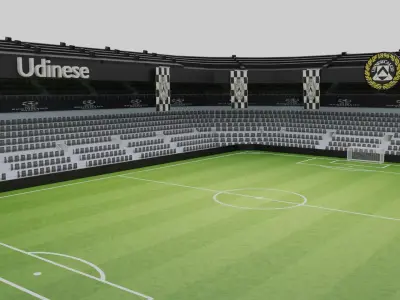Udinese Football Stadium Low-poly 3D model
