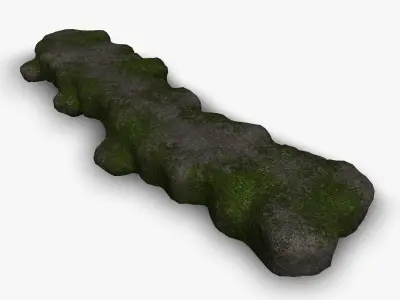 Rock Walkway 1 - 4 Combo - Moss 1 Low-poly 3D model