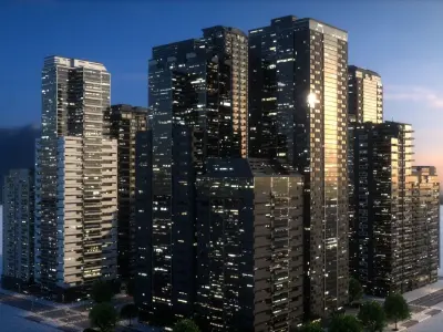 City Block Type B32 3D model