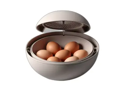 Modern Electric Egg Cooker Appliance Low-poly 3D model