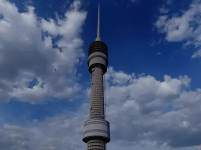 Ostankino TV Tower in Moscow 540 metres 3D model