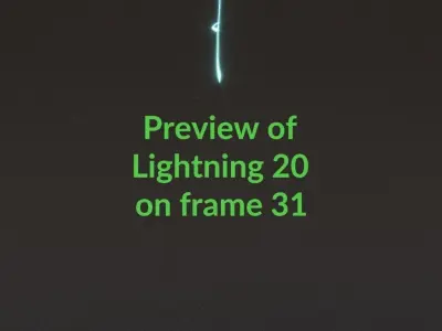 Animated Lightning v20 Low-poly 3D model