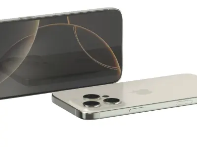 Apple iphone 16 pro natural titanium  3D model