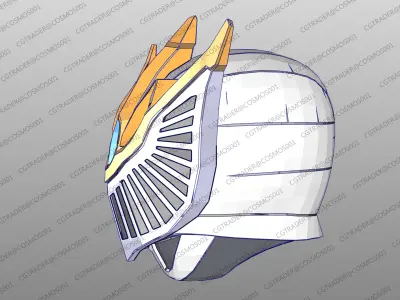 Kamen rider Femme Helmet paper papekura Low-poly 3D model