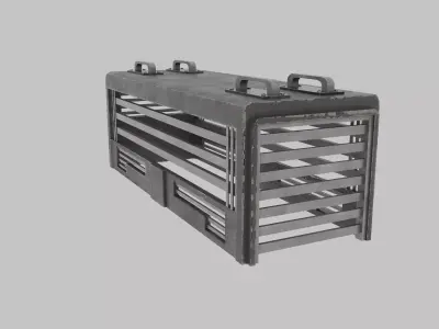 Small dinosaur cage low-poly 3d model Low-poly 3D model