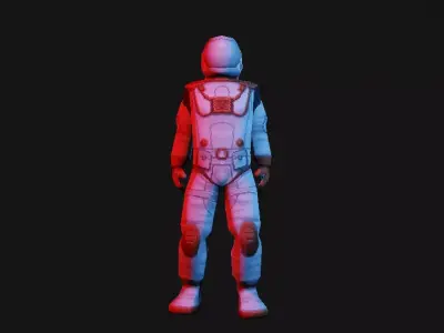 PS1 PSX low poly astronaut Low-poly 3D model