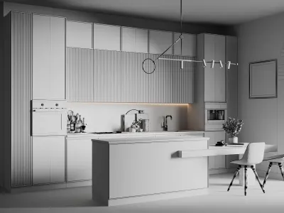 Kitchen 02 3D model buy