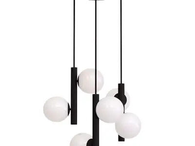 Tin Tin S3 Suspension Lamp Black  Marchetti chandelier 3D model