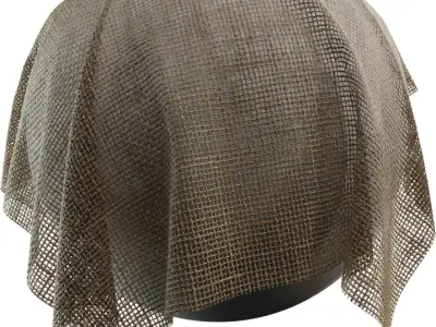 Rustic Jute Mesh Fabric Texture PBR Texture