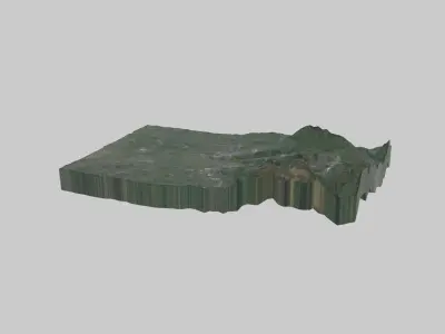 Preston City Low-poly 3D model