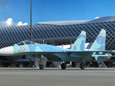  Sukhoi Su-27 Flanker Russian Fighter Aircraft 