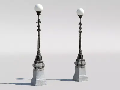 Street lamp Low-poly 3D model