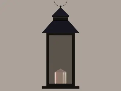 Outdoor Lantern LOW POLY 3D model