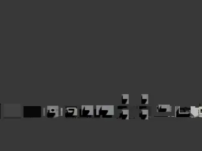 KITCHEN COLLECTION with appliances 3D model