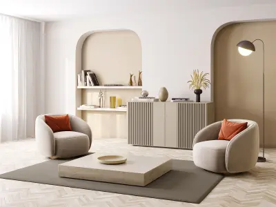 Interior Living Room Scene 14 3D model