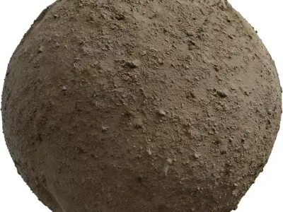 Realistic Dry Beige Soil Ground with Small Pebbles Texture