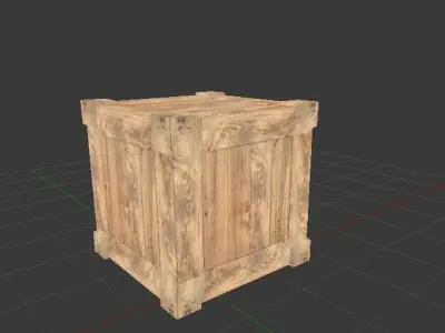 Wood Checkout Free low-poly 3D model