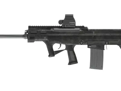 LA-K12 Puma Bullup Shotgun PBR Low Poly Low-poly 3D model