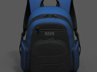 Backpack Camping bag baggage pockets product  Low-poly 3D model purchase
