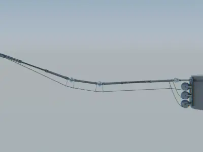 Mechanical Grabber Arm Low-poly 3D model