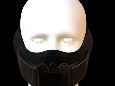 Gas mask helmet 3d model scifi Low-poly  Low-poly 3D model 217
