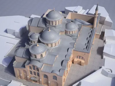 Molla Zeyrek Mosque Monastery of the Pantocrator 3D model