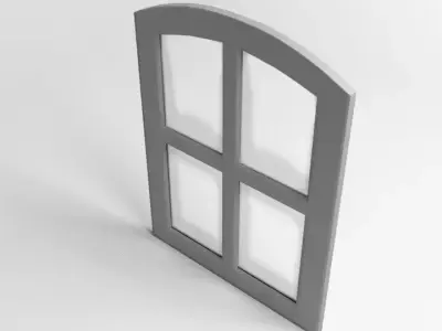 Window 8 arched 3D model