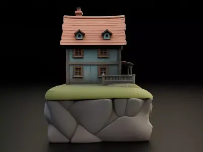 medieval house  3D print model