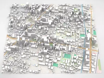 Cityscape Hong Kong China 3D model