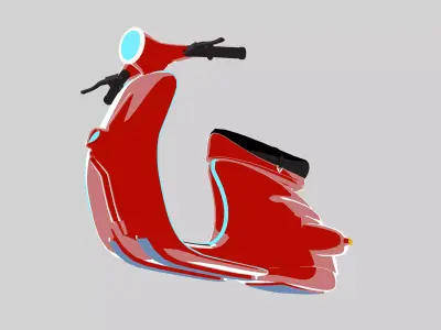 Vespa scooter  x3 - futuristic version - manga shader nodes 3D model