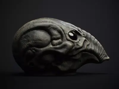 Space Jockey Helmet Low-poly 3D model