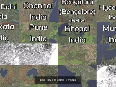 India - city and urban 3D Model Pack