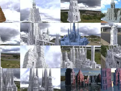 Tower Collection part 1 3D Model Pack