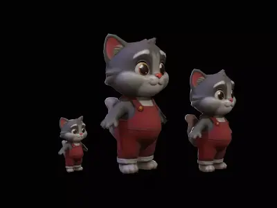 Cat1Pack2 Low-poly 3D model