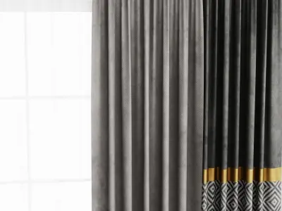 set Curtain 003 arc 3D model