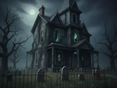 Haunted Gothic Mansion low-poly Low-poly 3D model