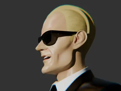 Max Headroom - PBR Low-poly 3D model
