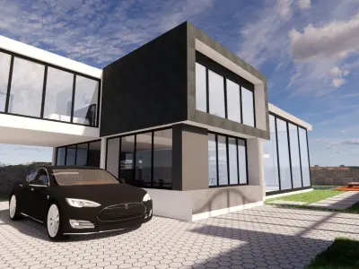 luxurious modern house 3D model