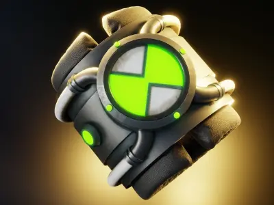 The Omnitrix wristwatch with light 3D model