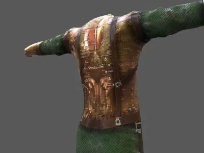  Steampunk  skin 12 Low-poly 3D model