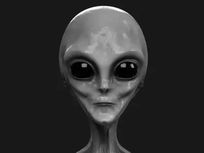 Alien Pbr Low Poly Rigged Low-poly 3D model