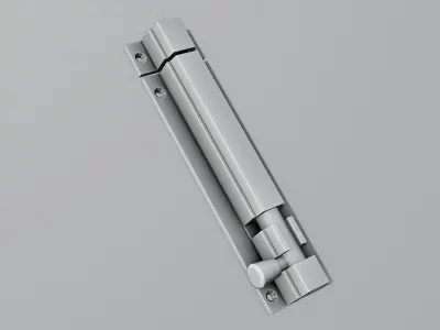 Golden Barrel Bolt Lock - Realistic Architectural Model 3D model