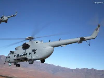  Military Heavy Lift Utility Helicopter Desert Simplified 