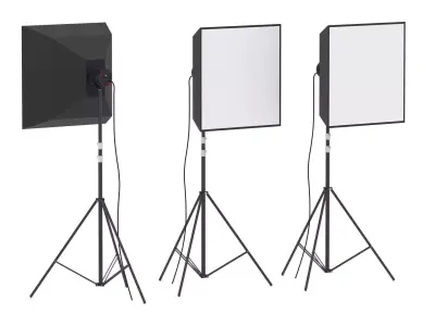 Softbox Studio Light 3D model