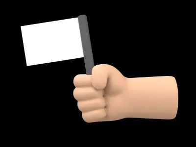 Surrender Icon v1 003 Low-poly 3D model