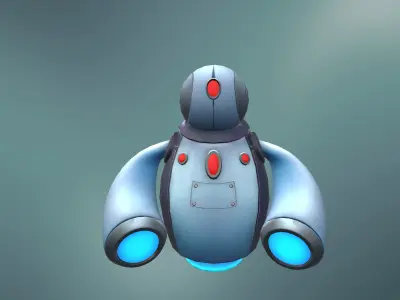 Sci-fi Robot stylized style Low-poly 3D model